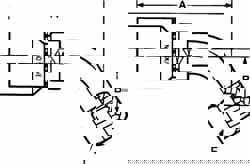 Hydraulic Hose Female FOR-SEAL Swivel 45 &deg; Elbow: 1-7/16-12